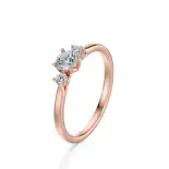 Pierścionek z różowego złota z diamentami AJPZ_091